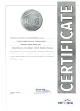 Сертификат компании Remmers (Германия)